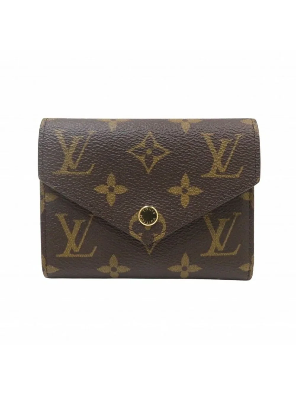 Louis Vuitton Portefeuille Victorine Monogram Trifold Wallet Canvas